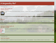 Tablet Screenshot of ablogworthylife.blogspot.com