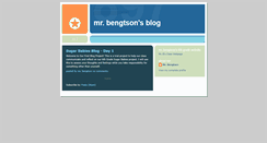 Desktop Screenshot of mrbengtson.blogspot.com