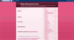 Desktop Screenshot of billigkaffeepadmaschinen.blogspot.com