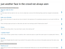 Tablet Screenshot of anotherfaceinthecrowdnotalwaysseen.blogspot.com