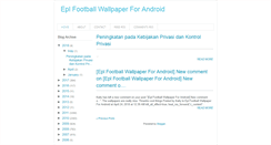 Desktop Screenshot of eplfootballwallpaperforandroid.blogspot.com