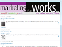 Tablet Screenshot of marketingthatworksblog.blogspot.com