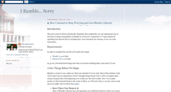 Desktop Screenshot of iramblesorry.blogspot.com