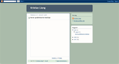 Desktop Screenshot of kristianlieng.blogspot.com