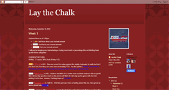 Desktop Screenshot of laythechalk.blogspot.com