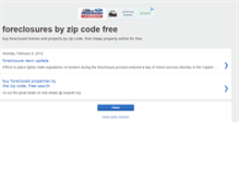 Tablet Screenshot of foreclosuresbyzipcode.blogspot.com