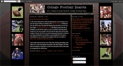 Desktop Screenshot of collegefootballzealots.blogspot.com