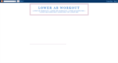 Desktop Screenshot of lower-ab-workout.blogspot.com