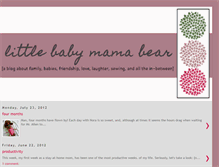 Tablet Screenshot of littlebabymamabear.blogspot.com