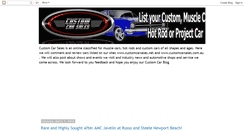 Desktop Screenshot of customcarsales.blogspot.com