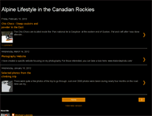 Tablet Screenshot of canadianrockieslifestyle.blogspot.com