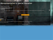 Tablet Screenshot of misrepresentationinspecialeducation.blogspot.com