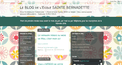 Desktop Screenshot of ecolesaintebernadette.blogspot.com