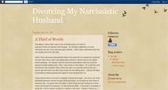 Desktop Screenshot of divorcingmynarcissistichusband.blogspot.com