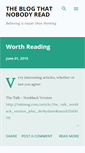 Mobile Screenshot of blogthatnobodyread.blogspot.com