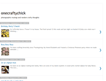 Tablet Screenshot of onecraftychick.blogspot.com