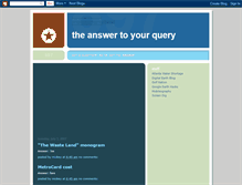 Tablet Screenshot of answertoyourquery.blogspot.com
