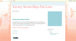 Desktop Screenshot of everysevendaysfatloss.blogspot.com