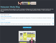 Tablet Screenshot of malaysianmedia.blogspot.com