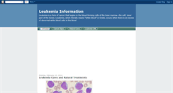 Desktop Screenshot of leukemia1.blogspot.com