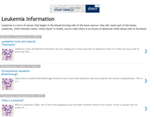 Tablet Screenshot of leukemia1.blogspot.com