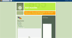 Desktop Screenshot of leanmusclesprogram.blogspot.com