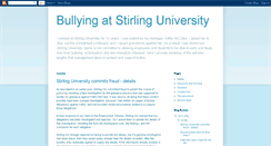 Desktop Screenshot of bullyingatstirlinguniversity.blogspot.com