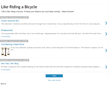 Tablet Screenshot of likeridingabicycle.blogspot.com