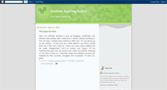 Desktop Screenshot of anotheraspiringauthor.blogspot.com