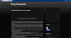 Desktop Screenshot of kingsulayman.blogspot.com