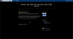 Desktop Screenshot of believe09.blogspot.com