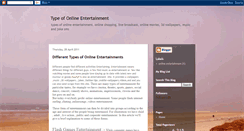 Desktop Screenshot of differenttypes-ofentertainment.blogspot.com