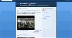 Desktop Screenshot of pianopedagogyonline.blogspot.com