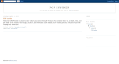 Desktop Screenshot of popinsider.blogspot.com