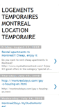 Mobile Screenshot of montreal-logement-temporaire.blogspot.com