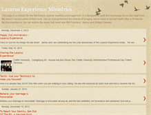 Tablet Screenshot of lazarusexperience.blogspot.com