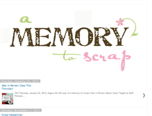 Tablet Screenshot of amemorytoscrap.blogspot.com