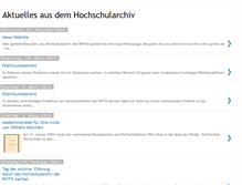 Tablet Screenshot of hochschularchiv-aachen.blogspot.com