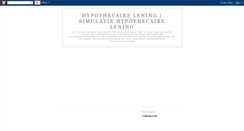 Desktop Screenshot of hypothecaire-lening.blogspot.com