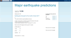 Desktop Screenshot of earthquakepredictionbyamitdave.blogspot.com