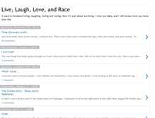 Tablet Screenshot of livelaughloveandrace.blogspot.com