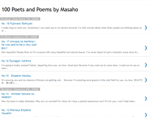 Tablet Screenshot of masaho100poems.blogspot.com