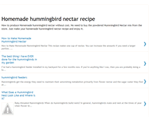 Tablet Screenshot of homemade-hummingbird-nectar.blogspot.com