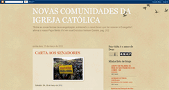 Desktop Screenshot of novascomunidadesdaigrejacatolica.blogspot.com