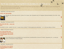 Tablet Screenshot of novascomunidadesdaigrejacatolica.blogspot.com