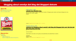 Desktop Screenshot of bloggingaboutwendysblog.blogspot.com