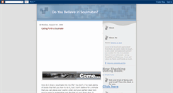 Desktop Screenshot of doubelieveinsoulmates.blogspot.com