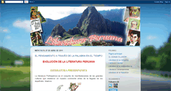Desktop Screenshot of literaturaperuana-chiclayo.blogspot.com
