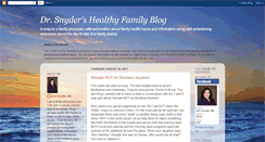 Desktop Screenshot of drann-snyderhealthyfamily.blogspot.com