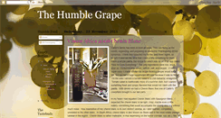Desktop Screenshot of humblegrape.blogspot.com